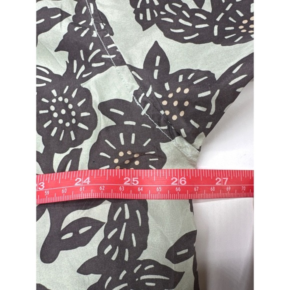 Basic Elements XL Button Up 100% Silk Shirt Floral Print Short Sleeve Menswear - Picture 6 of 6